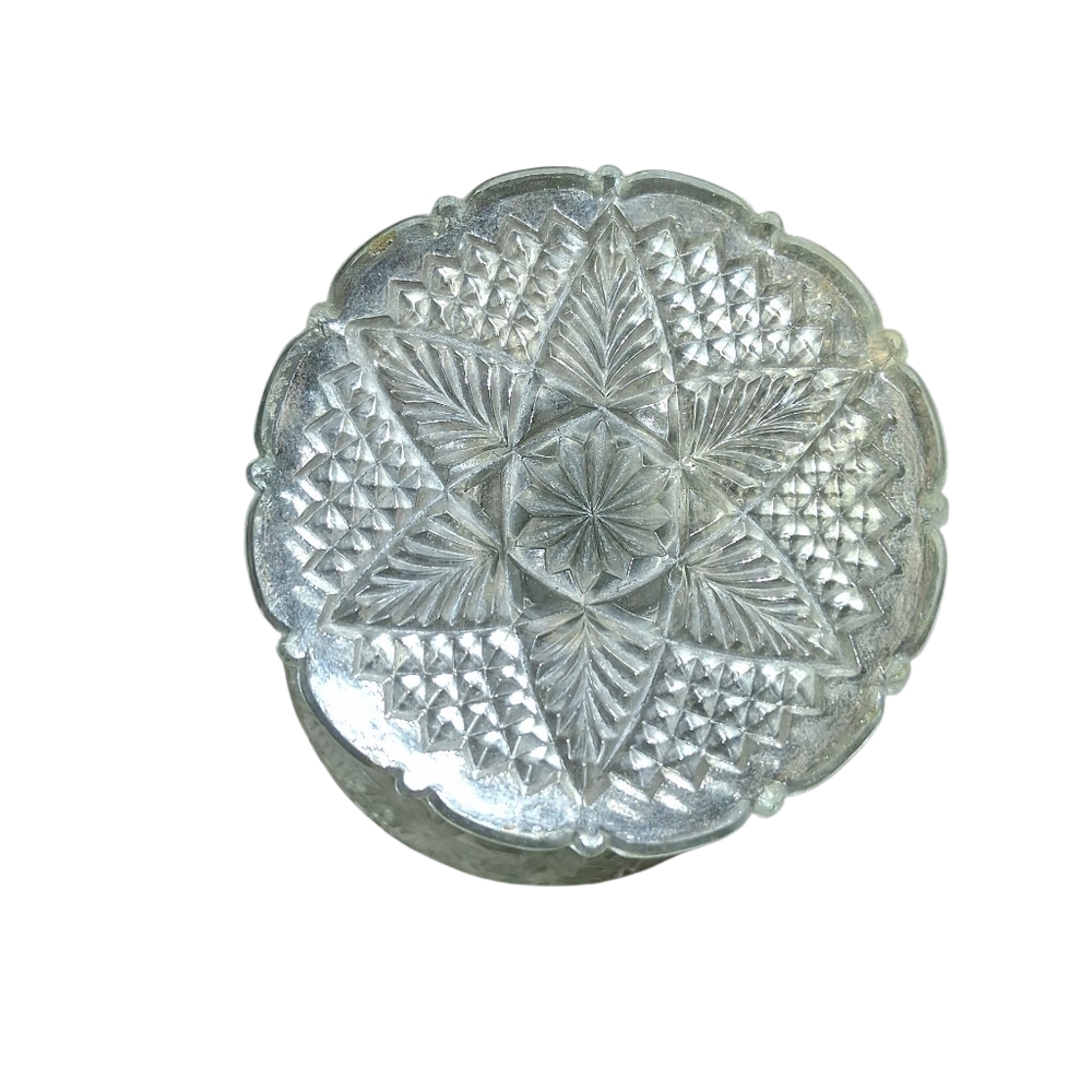 Elegant Vintage Floral Glass Compote - Picture 4 of 5